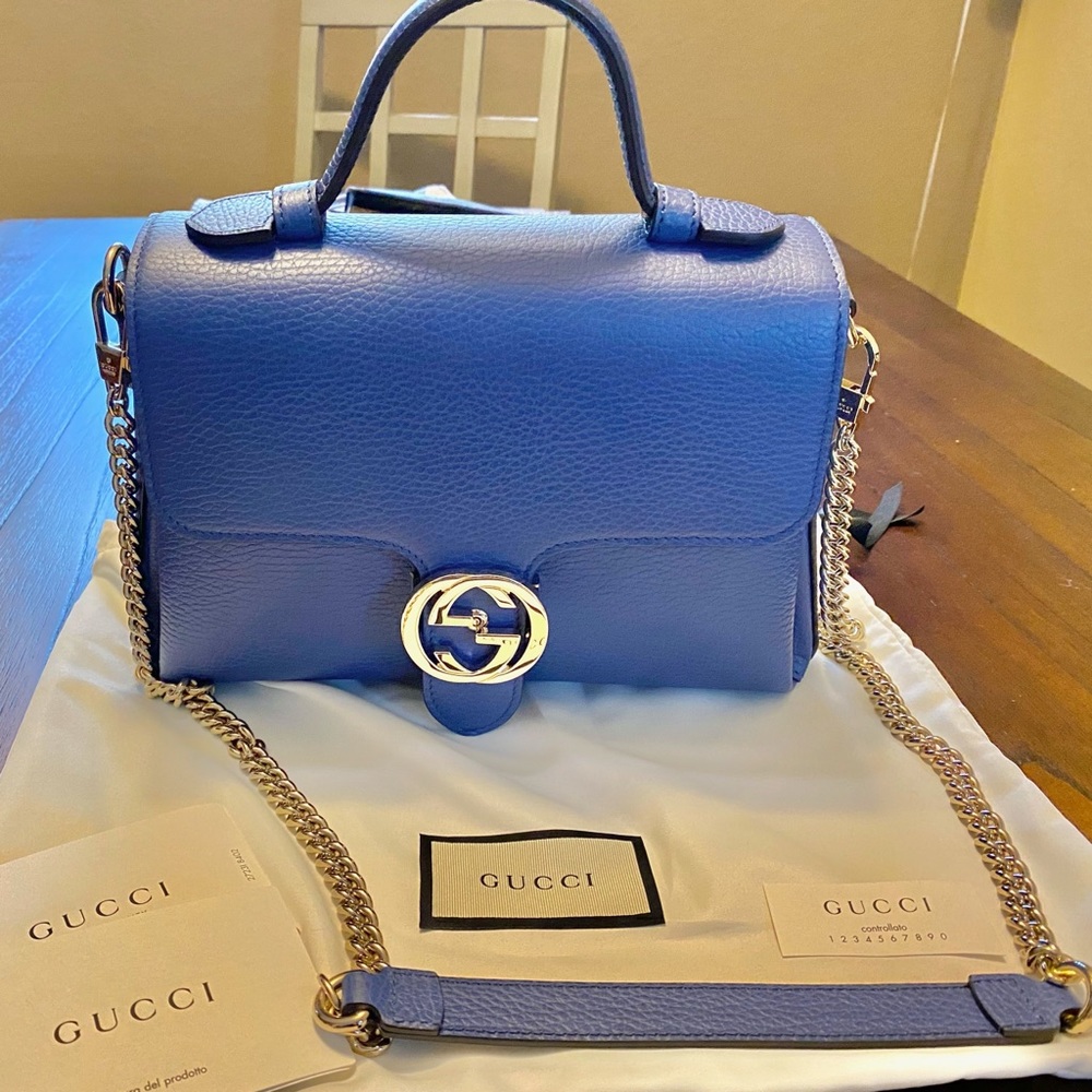 Blue Gucci purse, Never worn. No trade. Price firm
